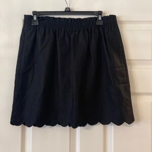 J.Crew Linen Skirt size 10 brand new with tag color black length 18” waist 30”